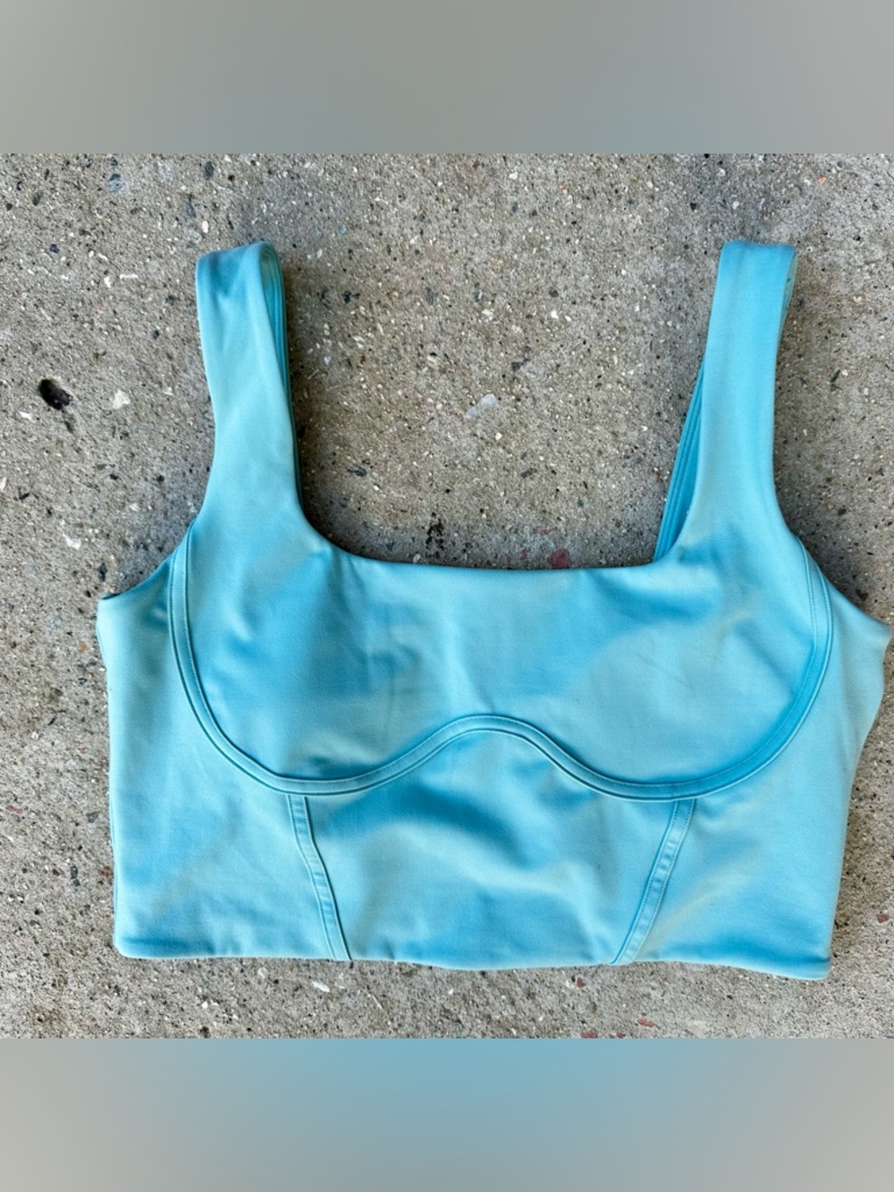 Darc Sport Athletics Underwire Sports Bra Tank Aqua Blue Sz L Athletic Gym Sport